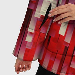 Куртка зимняя женская Блоки-сталактиты с красной подсветкой, цвет: 3D-красный — фото 2