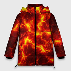 Куртка зимняя женская Текстура огня, цвет: 3D-светло-серый