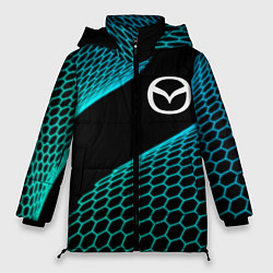 Куртка зимняя женская Mazda electro hexagon, цвет: 3D-черный