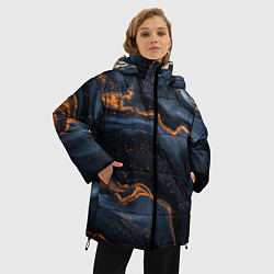 Куртка зимняя женская Лакшери текстура с узорами, цвет: 3D-черный — фото 2