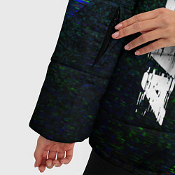 Куртка зимняя женская Akira glitch blue, цвет: 3D-черный — фото 2