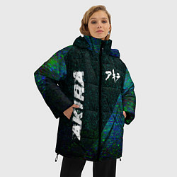 Куртка зимняя женская Akira glitch blue, цвет: 3D-черный — фото 2