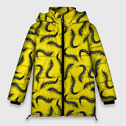 Куртка зимняя женская Сороконожка узор, цвет: 3D-светло-серый