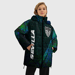 Куртка зимняя женская Sevilla glitch blue, цвет: 3D-черный — фото 2