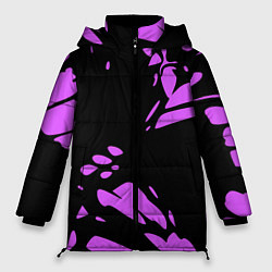 Женская зимняя куртка Фиолетовая абстракция