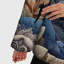 Куртка зимняя женская Джинсовые волны - нейросеть, цвет: 3D-светло-серый — фото 2