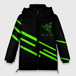 Женская зимняя куртка Razer line green