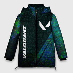 Женская зимняя куртка Valorant glitch blue cybersport