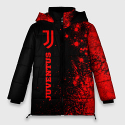 Женская зимняя куртка Juventus - red gradient по-вертикали