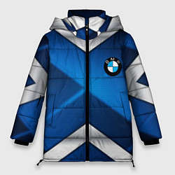 Женская зимняя куртка BMW metalic blue abstract