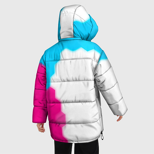 Женская зимняя куртка Stumble Guys neon gradient style по-вертикали / 3D-Черный – фото 4