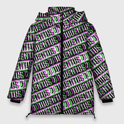 Женская зимняя куртка Juventus glitch pattern