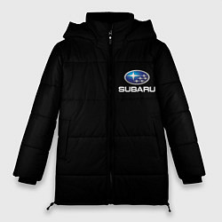 Женская зимняя куртка Subaru logo auto