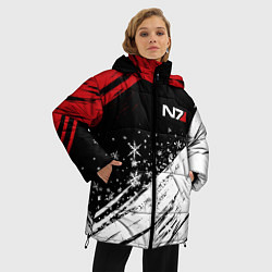 Куртка зимняя женская Mass Effect - Merry Christmas, цвет: 3D-красный — фото 2