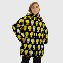 Куртка зимняя женская Лиза Симпсон: узор, цвет: 3D-светло-серый — фото 2