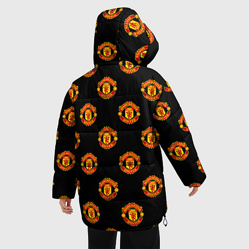 Женская зимняя куртка Manchester United Pattern / 3D-Светло-серый – фото 4