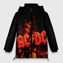Куртка зимняя женская AC/DC Flame, цвет: 3D-красный