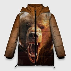 Куртка зимняя женская Рык медведя, цвет: 3D-черный