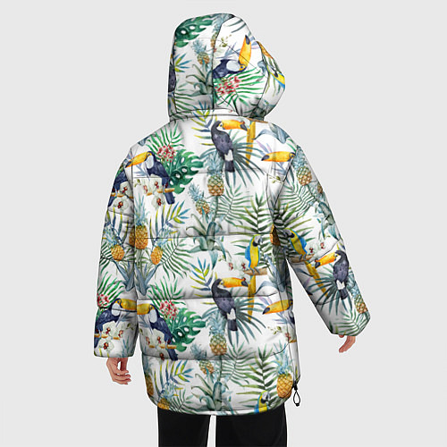 Женская зимняя куртка Летний попугай / 3D-Черный – фото 4