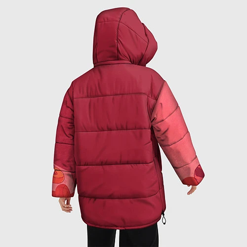 Женская зимняя куртка Ошино Шинобу / 3D-Красный – фото 4