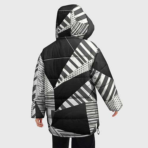 Женская зимняя куртка Геометрия / 3D-Черный – фото 4