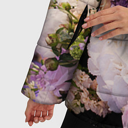 Куртка зимняя женская Весенние цветы, цвет: 3D-черный — фото 2