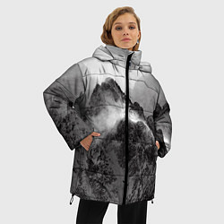 Куртка зимняя женская Горы, цвет: 3D-черный — фото 2