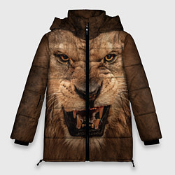 Куртка зимняя женская Взгляд льва, цвет: 3D-черный