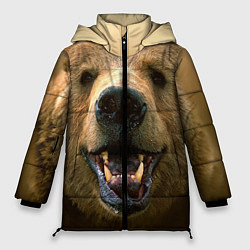 Куртка зимняя женская Взгляд медведя, цвет: 3D-светло-серый