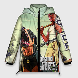 Куртка зимняя женская GTA 5: Franklin Clinton, цвет: 3D-светло-серый