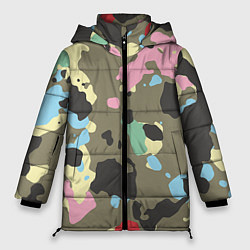 Женская зимняя куртка Камуфляж: микс цветов