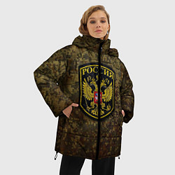 Куртка зимняя женская Камуфляж: Россия, цвет: 3D-красный — фото 2
