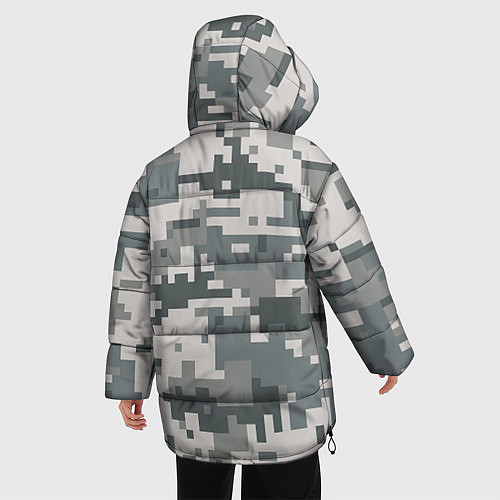 Женская зимняя куртка Камуфляж / 3D-Черный – фото 4