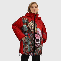 Куртка зимняя женская Скелет, цвет: 3D-черный — фото 2