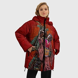 Куртка зимняя женская Скелеты, цвет: 3D-черный — фото 2