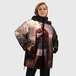 Куртка зимняя женская Князь Святослав Игоревич, цвет: 3D-черный — фото 2
