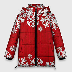 Куртка зимняя женская Снежинки, цвет: 3D-светло-серый