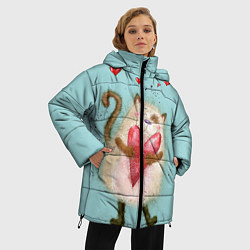Куртка зимняя женская Котик, цвет: 3D-светло-серый — фото 2
