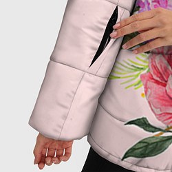 Куртка зимняя женская Цветочное сердце, цвет: 3D-черный — фото 2