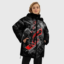 Куртка зимняя женская Сноубордист, цвет: 3D-черный — фото 2
