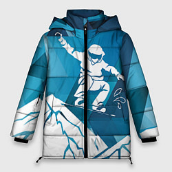 Женская зимняя куртка Горы и сноубордист