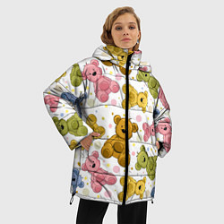 Куртка зимняя женская Любимые медвежата, цвет: 3D-черный — фото 2
