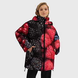 Куртка зимняя женская Ягодная, цвет: 3D-черный — фото 2