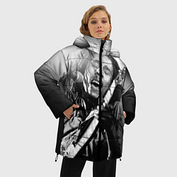 Куртка зимняя женская Боб Марли поет, цвет: 3D-черный — фото 2