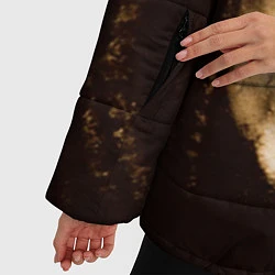 Куртка зимняя женская Взгляд Боба Марли, цвет: 3D-черный — фото 2