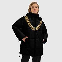 Куртка зимняя женская Золотая цепь, цвет: 3D-черный — фото 2