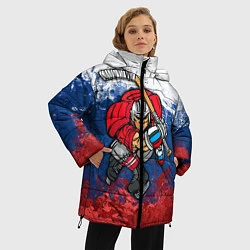 Куртка зимняя женская Русский хоккеист, цвет: 3D-светло-серый — фото 2