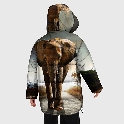 Женская зимняя куртка Дикий слон / 3D-Черный – фото 4
