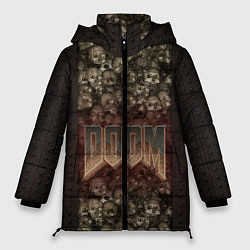 Куртка зимняя женская DOOM Skulls, цвет: 3D-светло-серый