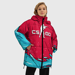 Куртка зимняя женская CS:GO Water Elemental, цвет: 3D-черный — фото 2